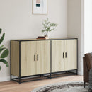 skænk 134x35x76 cm konstrueret træ sonoma-eg