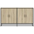 skænk 134x35x76 cm konstrueret træ sonoma-eg