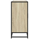 skænk 134x35x76 cm konstrueret træ sonoma-eg