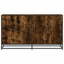 skænk 134x35x76 cm konstrueret træ røget egetræsfarve