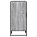 skænk 134x35x76 cm konstrueret træ grå sonoma-eg