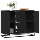 skænk 92x35x76 cm konstrueret træ sort