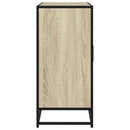 skab 92x35x76 cm konstrueret træ røget egetræsfarve