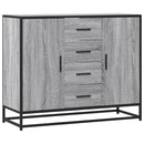 skænk 92x35x76 cm konstrueret træ grå sonoma-eg