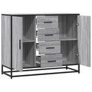 skænk 92x35x76 cm konstrueret træ grå sonoma-eg