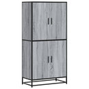 skab 68x35x139 cm konstrueret træ grå sonoma-eg