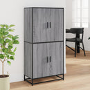 skab 68x35x139 cm konstrueret træ grå sonoma-eg