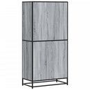 skab 68x35x139 cm konstrueret træ grå sonoma-eg