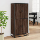 skab 68x35x139 cm konstrueret træ brun egetræsfarve