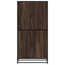 skab 68x35x139 cm konstrueret træ brun egetræsfarve