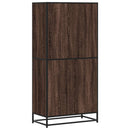 skab 68x35x139 cm konstrueret træ brun egetræsfarve