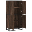 skab 68x35x139 cm konstrueret træ brun egetræsfarve