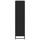 bogreol 60x35x139 cm konstrueret træ sort