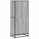 bogreol 60x35x139 cm konstrueret træ grå sonoma-eg
