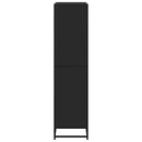 bogreol 80,5x35x139 cm konstrueret træ sort