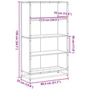bogreol 80,5x35x139 cm konstrueret træ sonoma-eg