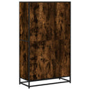 bogreol 80,5x35x139 cm konstrueret træ røget egetræsfarve