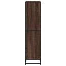bogreol 80,5x35x139 cm konstrueret træ brun egetræsfarve