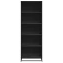 bogreol 60x35x170,5 cm konstrueret træ sort