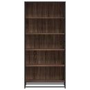 bogreol 80,5x35x170,5 cm konstrueret træ brun egetræsfarve