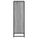 bogreol 97,5x33x107,5 cm konstrueret træ og metal grå sonoma-eg