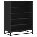 skoskab 75x38x97,5 cm konstrueret træ og metal sort