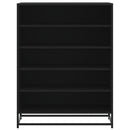 skoskab 75x38x97,5 cm konstrueret træ og metal sort