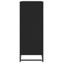 skoskab 75x38x97,5 cm konstrueret træ og metal sort