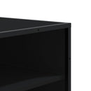 skoskab 75x38x97,5 cm konstrueret træ og metal sort