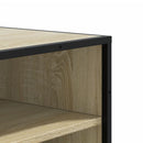skoskab 75x38x97,5 cm konstrueret træ og metal sonoma-eg