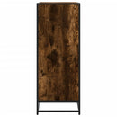skoskab 75x38x97,5 cm konstrueret træ og metal røget egetræ