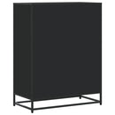 skoskab 75x38x97,5 cm konstrueret træ og metal sort