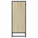 skoskab 75x38x97,5 cm konstrueret træ og metal sonoma-eg