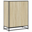 skoskab 75x38x97,5 cm konstrueret træ og metal sonoma-eg