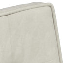 lænestol med fodskammel fløjl cremefarvet