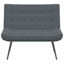 bænk 110x74x84 cm velour mørkegrå