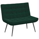 bænk 110x74x84 cm velour Mørkegrøn