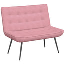 bænk 110x74x84 cm velour lyserød