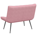 bænk 110x74x84 cm velour lyserød