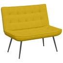 bænk 110x74x84 cm velour gul