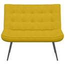 bænk 110x74x84 cm velour gul