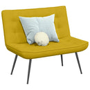 bænk 110x74x84 cm velour gul