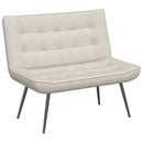 bænk 110x74x84 cm velour cremefarvet