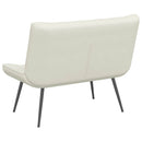 bænk 110x74x84 cm velour cremefarvet