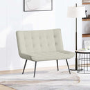 bænk 110x74x84 cm velour cremefarvet