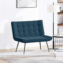 bænk 110x74x84 cm velour blå