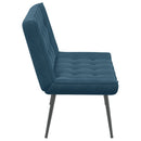 bænk 110x74x84 cm velour blå