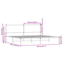 sengeramme uden madras 200x200 cm metal røget egetræsfarve
