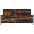 sengeramme uden madras 180x200 cm metal røget egetræsfarve