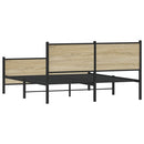 sengeramme uden madras 140x190 cm metal sonoma-eg